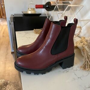 Lulus Maroon Boots - Size 9